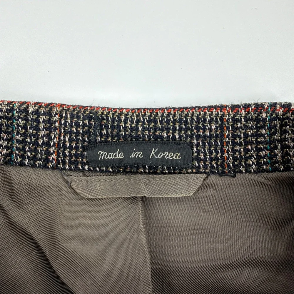 Vintage Mallards Glen Plaid Sport Coat Grey Wool Blend Two Button Blazer 44R Gry